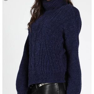 NWT honey punch chenille v back sweater